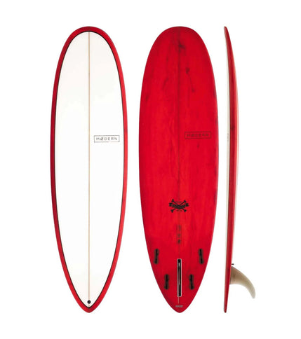 Modern Modern Love Child PU - FCS II - 4 + 1 Fin FACTORY SECOND 6'8 Red Tint