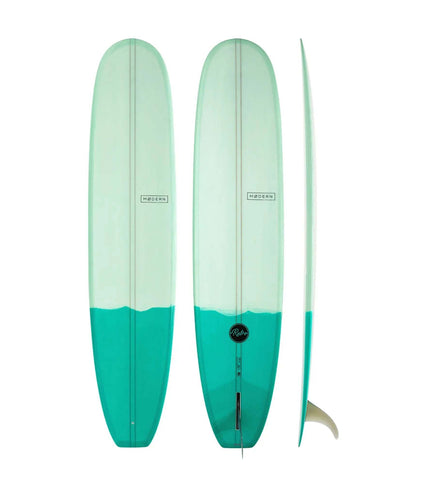 Modern Modern Retro PU - Single Fin FACTORY SECOND 9'1 Two Tone Green