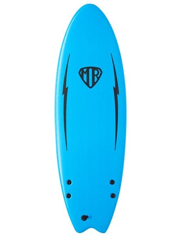Ocean & Earth Ocean & Earth Ezi Rider Softtop Twin Fin 5'6" Dazzling Blue
