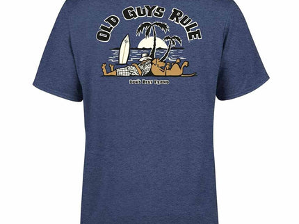 Old Guys Rule Old Guys Rule Dogs Best Friend T-shirt Heather Navy
