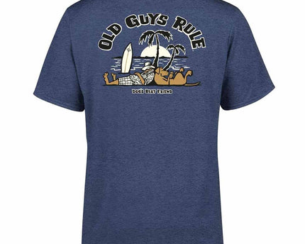 Old Guys Rule Old Guys Rule Dogs Best Friend T-shirt Heather Navy