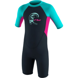 O'Neill O'Neill Reactor 2/2 Kinder Shorty Wetsuit Berry Light Aqua