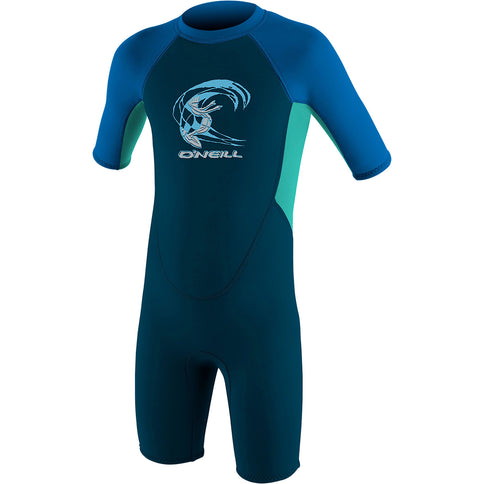 O'Neill O'Neill Reactor 2/2 Kinder Shorty Wetsuit Slate Aqua