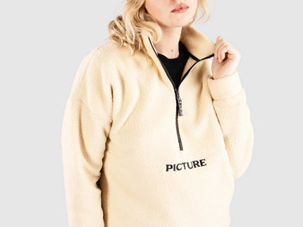 Picture Organic Clothing Picture Dames Cylla 1/4 Zip Fleece Wood Ash