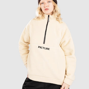 Picture Organic Clothing Picture Dames Cylla 1/4 Zip Fleece Wood Ash