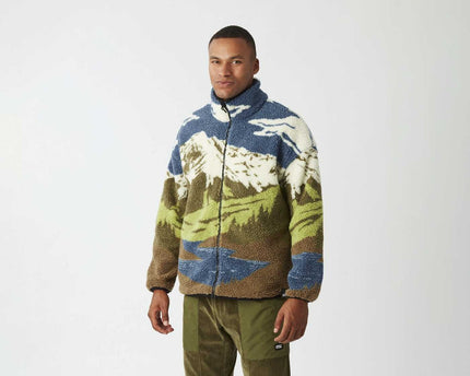 Picture Organic Clothing Picture Heren Hafdals Zip Fleece Cloudy Landscape Sherpa