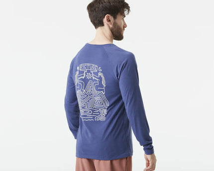 Picture Organic Clothing Picture Heren Maribo LS Surf Tee Deep Water