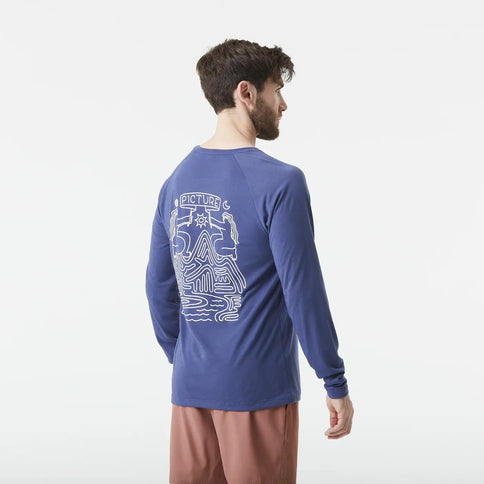 Picture Organic Clothing Picture Heren Maribo LS Surf Tee Deep Water