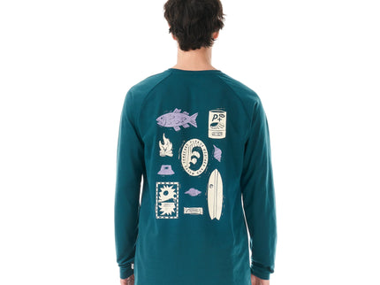 Picture Organic Clothing Picture Heren Maribo LS Surf Tee Deep Water