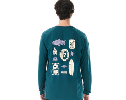 Picture Organic Clothing Picture Heren Maribo LS Surf Tee Deep Water
