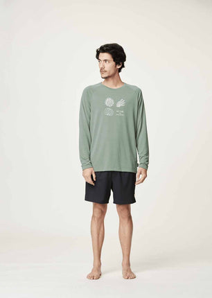 Picture Organic Clothing Picture Heren Maribo LS Surf Tee Lily Pad