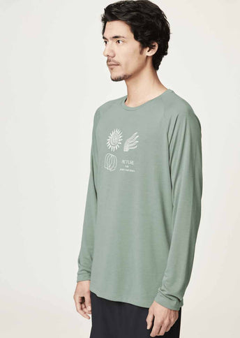 Picture Organic Clothing Picture Heren Maribo LS Surf Tee Lily Pad