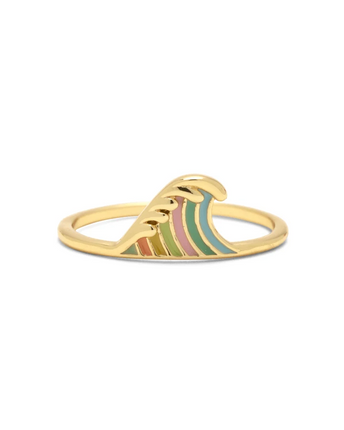 Pura Vida Pura Vida Crashing Waves Ring Gold