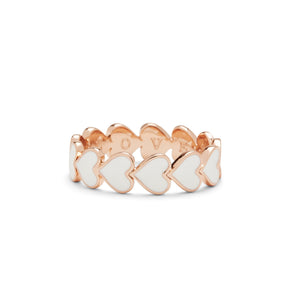 Pura Vida Pura Vida Love Hearts Band Ring Rose Gold