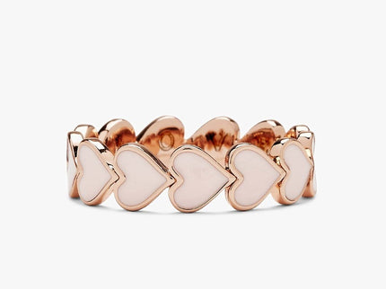 Pura Vida Pura Vida Love Hearts Band Ring Rose Gold