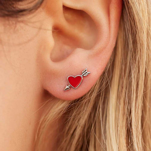 Pura Vida Pura Vida Lovestruck Stud Earrings Silver