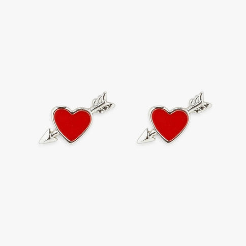 Pura Vida Pura Vida Lovestruck Stud Earrings Silver