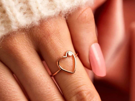 Pura Vida Pura Vida Sweetheart Stone Ring Rose Gold