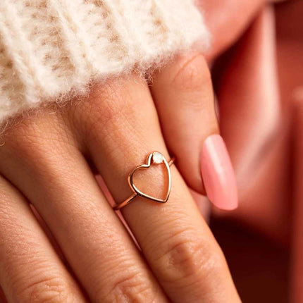 Pura Vida Pura Vida Sweetheart Stone Ring Rose Gold