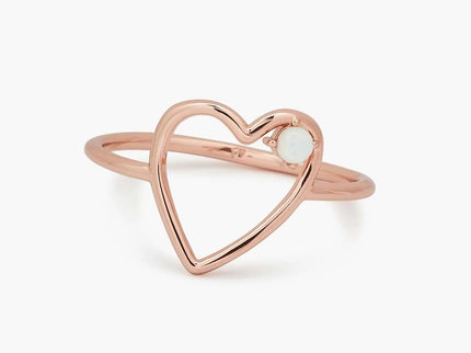 Pura Vida Pura Vida Sweetheart Stone Ring Rose Gold