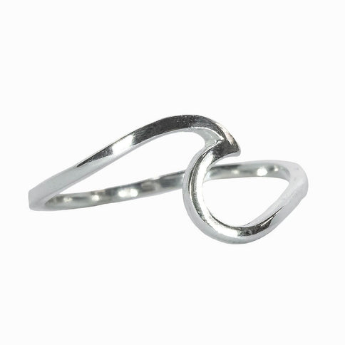 Pura Vida Pura Vida Wave Ring Silver