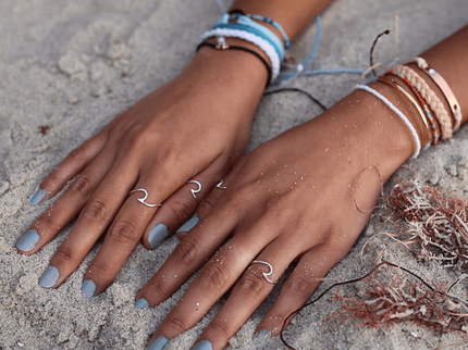 Pura Vida Pura Vida Wave Ring Silver