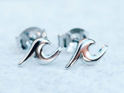 Pura Vida Pura Vida Wave Stud Earrings Silver