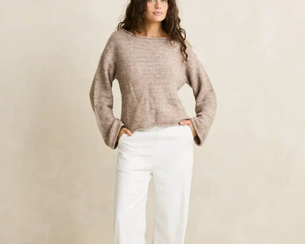 Rhythm Rhythm Dames Baklava Knit Top Oatmeal