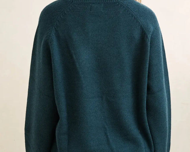 Rhythm Rhythm Dames Bayside Crew Neck Knit Sweater Forest