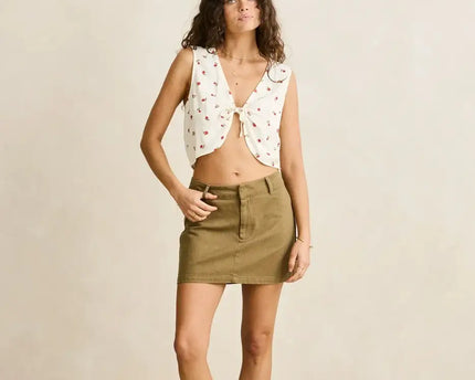 Rhythm Rhythm Dames Canyon Mini Skirt Olive