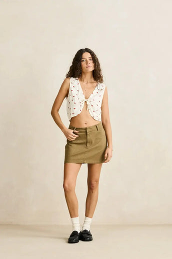 Rhythm Rhythm Dames Canyon Mini Skirt Olive