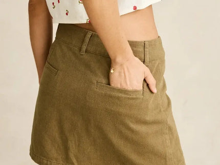 Rhythm Rhythm Dames Canyon Mini Skirt Olive