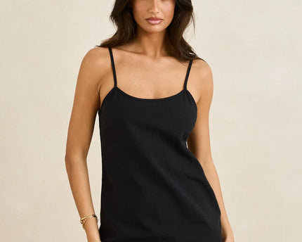 Rhythm Rhythm Dames Classic Slip Dress Black