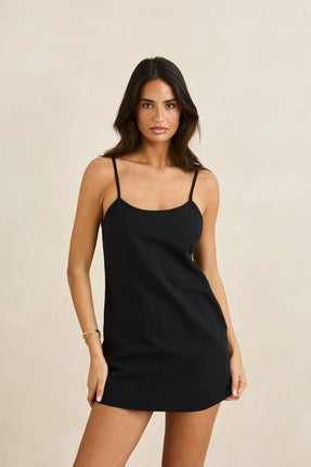 Rhythm Rhythm Dames Classic Slip Dress Black