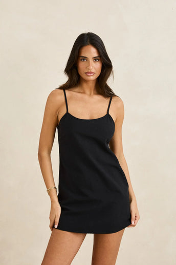 Rhythm Rhythm Dames Classic Slip Dress Black