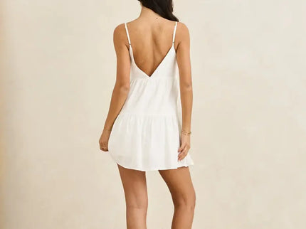 Rhythm Rhythm Dames Classic Tiered Dress White