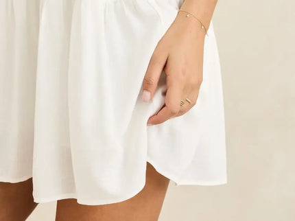 Rhythm Rhythm Dames Classic Tiered Dress White