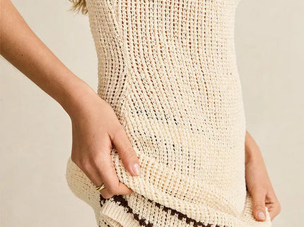 Rhythm Rhythm Dames Coast Knit Mini Dress Cream