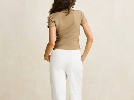 Rhythm Rhythm Dames Essential Wide Leg Pants White