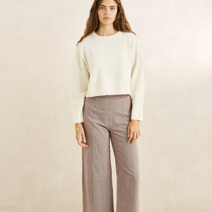 Rhythm Rhythm Dames Estelle Fluffy Knit Cardigan Cream
