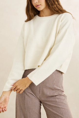 Rhythm Rhythm Dames Estelle Fluffy Knit Cardigan Cream