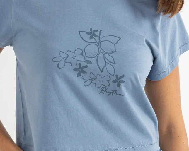 Rhythm Rhythm Dames Floral Blooms Printed Tee Slate