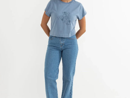 Rhythm Rhythm Dames Floral Blooms Printed Tee Slate