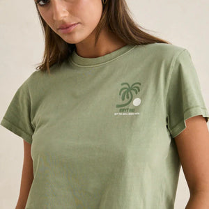 Rhythm Rhythm Dames Island Crop Crew Tee Palm