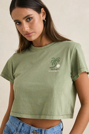 Rhythm Rhythm Dames Island Crop Crew Tee Palm