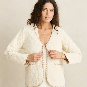Rhythm Rhythm Dames London Reversible Quilted Jacket Vintage White