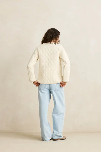 Rhythm Rhythm Dames London Reversible Quilted Jacket Vintage White