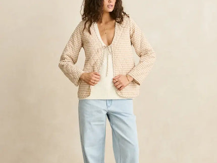Rhythm Rhythm Dames London Reversible Quilted Jacket Vintage White