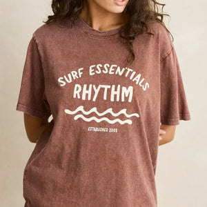 Rhythm Rhythm Dames Surf Essentials Oversized Tee Chocolate