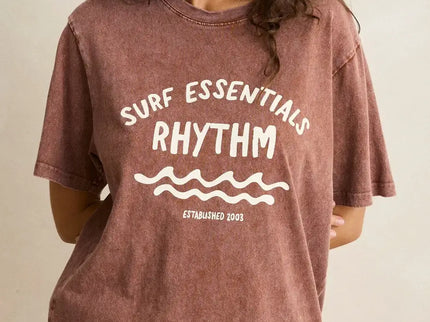 Rhythm Rhythm Dames Surf Essentials Oversized Tee Chocolate